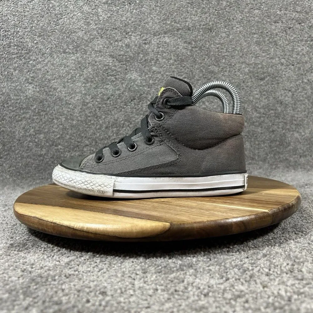 Converse Chuck Taylor All Star Axel Boys Size 1 Gray Mid Top Athletic Shoes Used